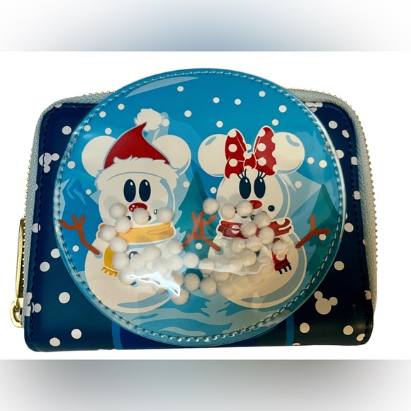 Hostess Pick 💥💥🥳 Disney Loungefly Blue Polka Dot Wallet - Picture 1 of 6